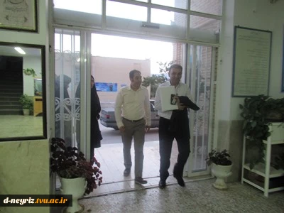 بازدید مهندس چراغ پور نماینده صندوق رفاه و مهندس قنبری  نماینده  هیات نظارت و ارزیابی  از آموزشکده فنی و حرفه ای دختران نی ریز 12