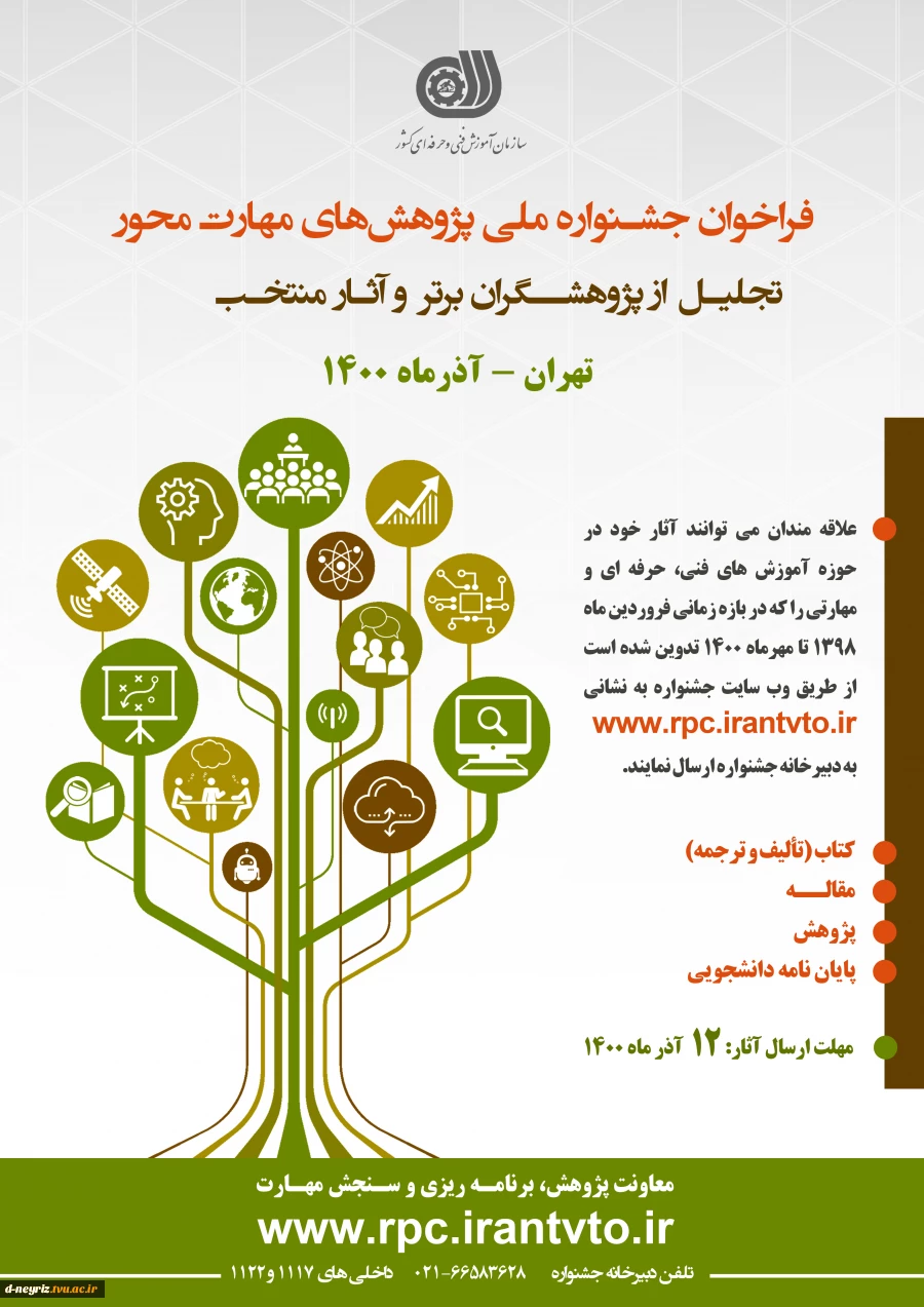 فراخوان جشنواره ملی پژوهش های مهارت محور  2