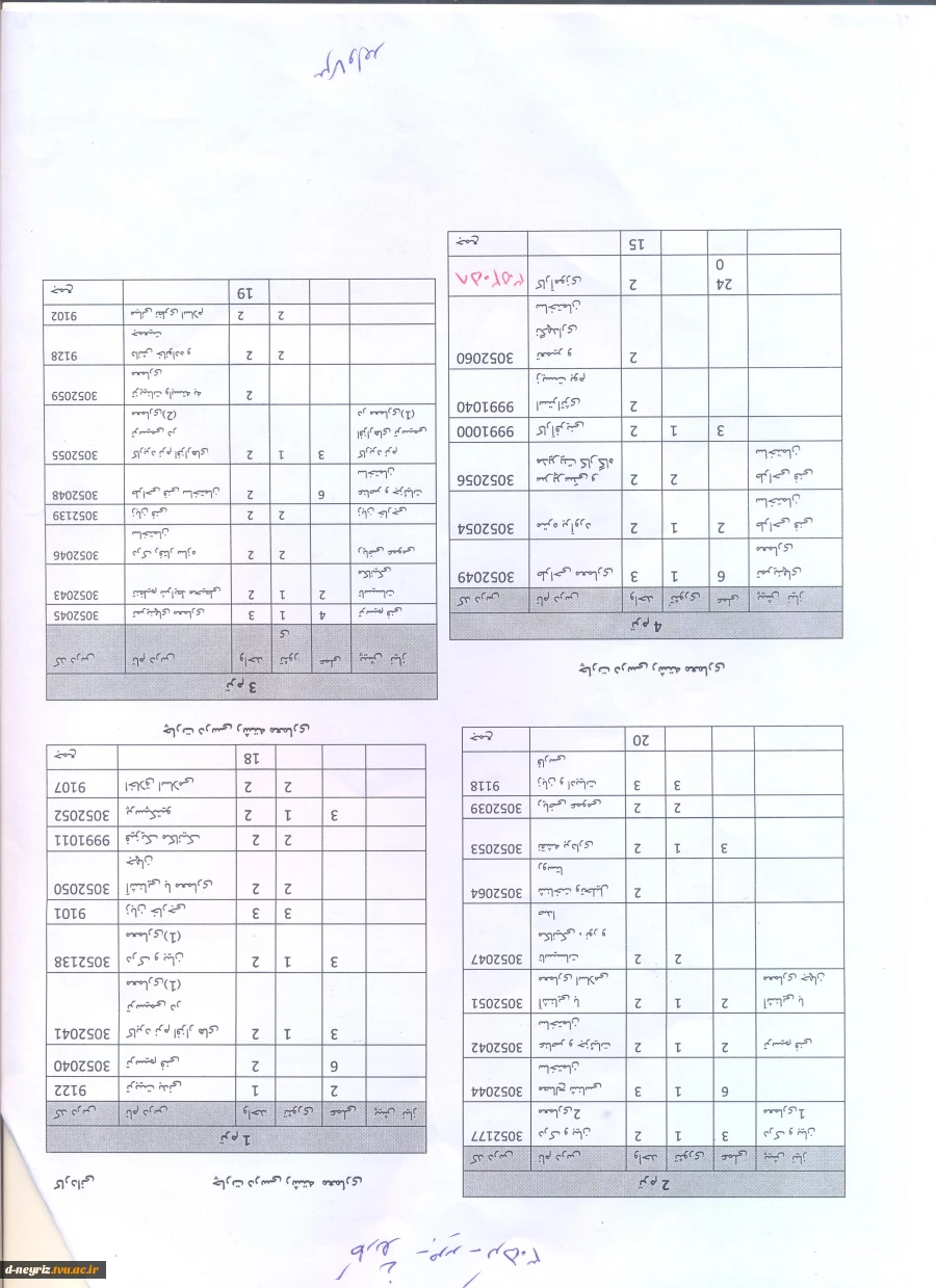 جدول زمانبندی انتحاب واحد نیمسال دوم سال تحصیلی 1402-1401 5