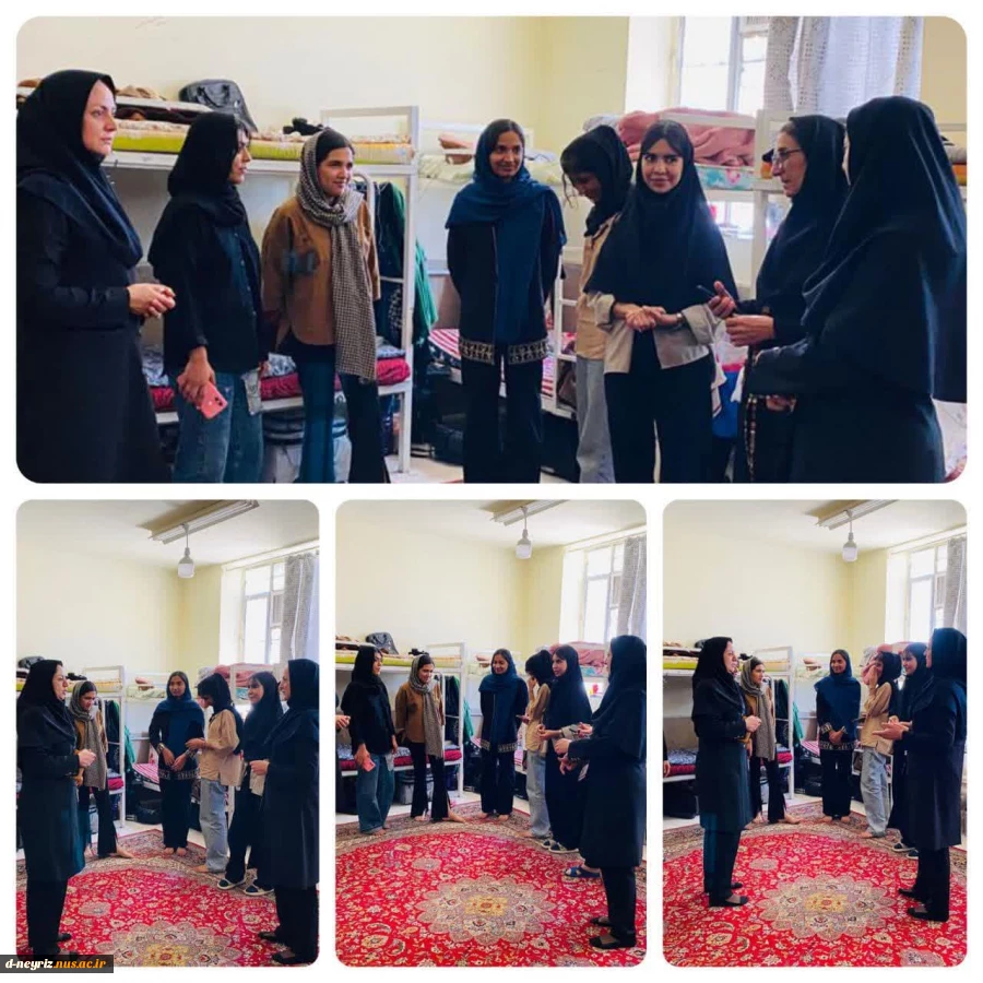 بازدید سرپرست محترم آموزشکده خانم محمدباقر پور  ومسئول امور دانشجویی از خوابگاه دانشجویان  2