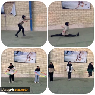 مسابقات حرکات نمایشی وشو،طناب زنی و حلقه به مناسبت هفته تربیت بدنی