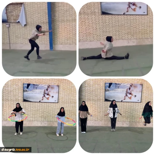 مسابقات حرکات نمایشی وشو،طناب زنی و حلقه به مناسبت هفته تربیت بدنی