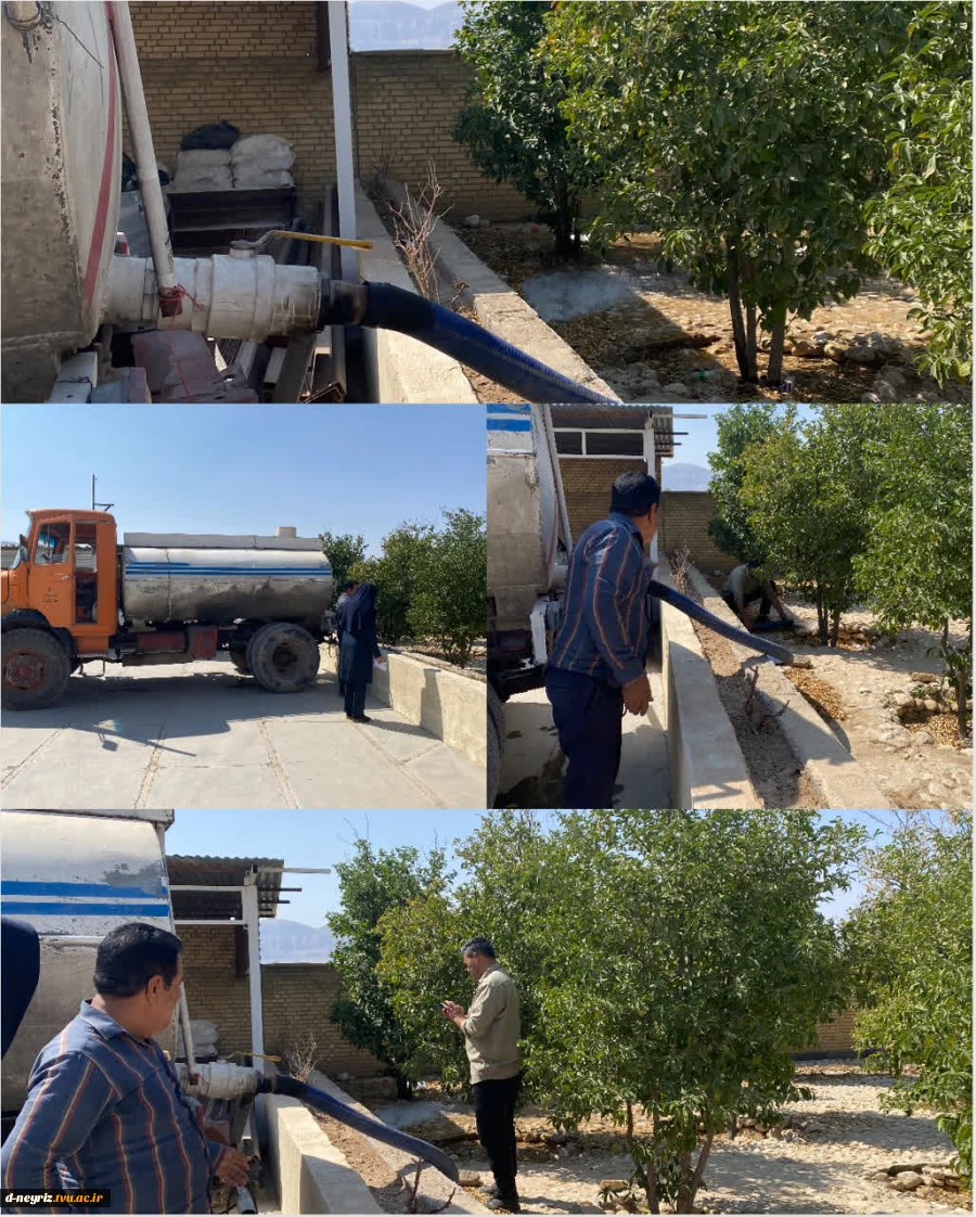 همکاری شهرداری شهرستان با آموزشکده در جهت آبیاری درختان 2