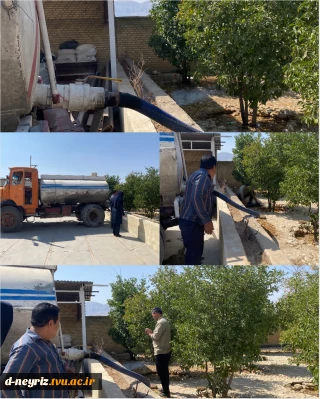 همکاری شهرداری شهرستان با آموزشکده در جهت آبیاری درختان