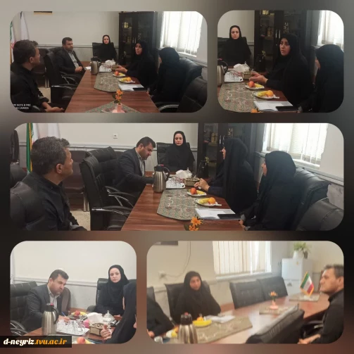 جلسه مدیر اداره حراست دانشگاه ملی مهارت واحد استان  فارس با کارشناس حراست ونیروهای نگهبان آموزشکده  دختران نی ریز